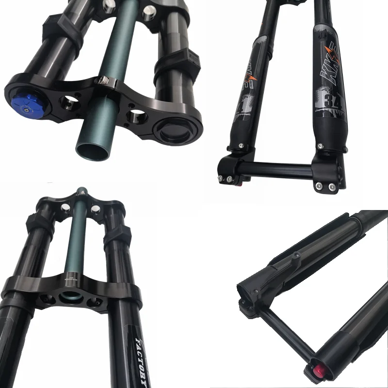 US Stock KKE Disc Brake Oil Spring Suspension Electric Bicycle Downhill Front Forks with KKE 220mm Rear Shock Suspension