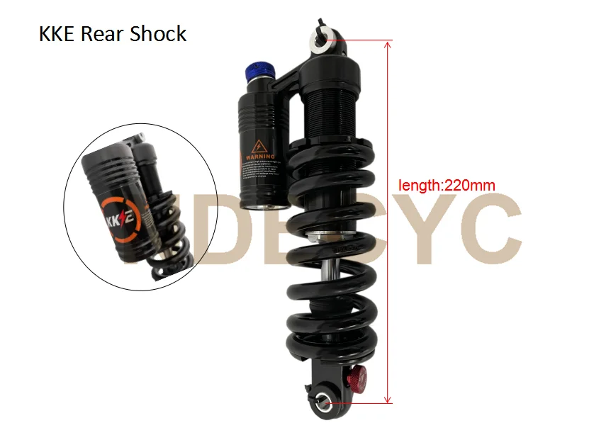 US Stock KKE Disc Brake Oil Spring Suspension Electric Bicycle Downhill Front Forks with KKE 220mm Rear Shock Suspension
