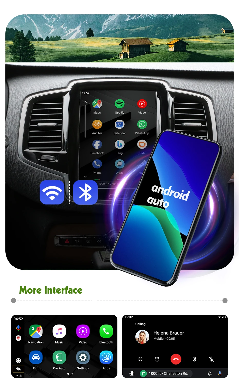 ISUDAR Wireless Carplay For Volvo XC90/XC60/XC40/S90/S60 Full Screen Carplay AI Upgrade Adapter USB Android Auto Hicar