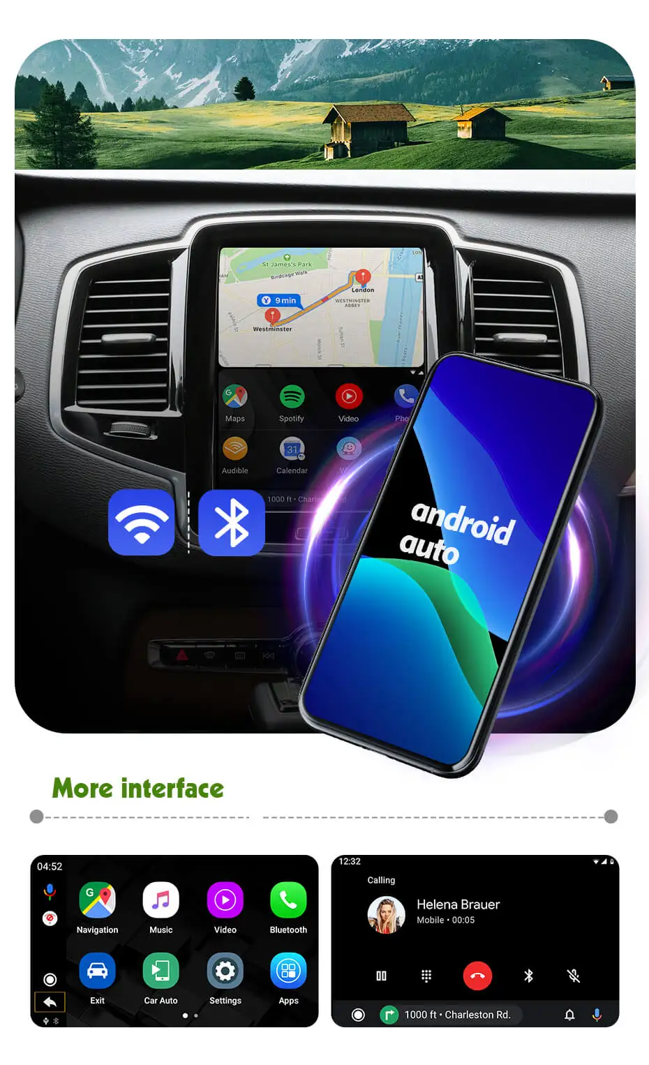 ISUDAR Wireless Carplay For Volvo XC90/XC60/XC40/S90/S60 Full Screen Carplay AI Upgrade Adapter USB Android Auto Hicar