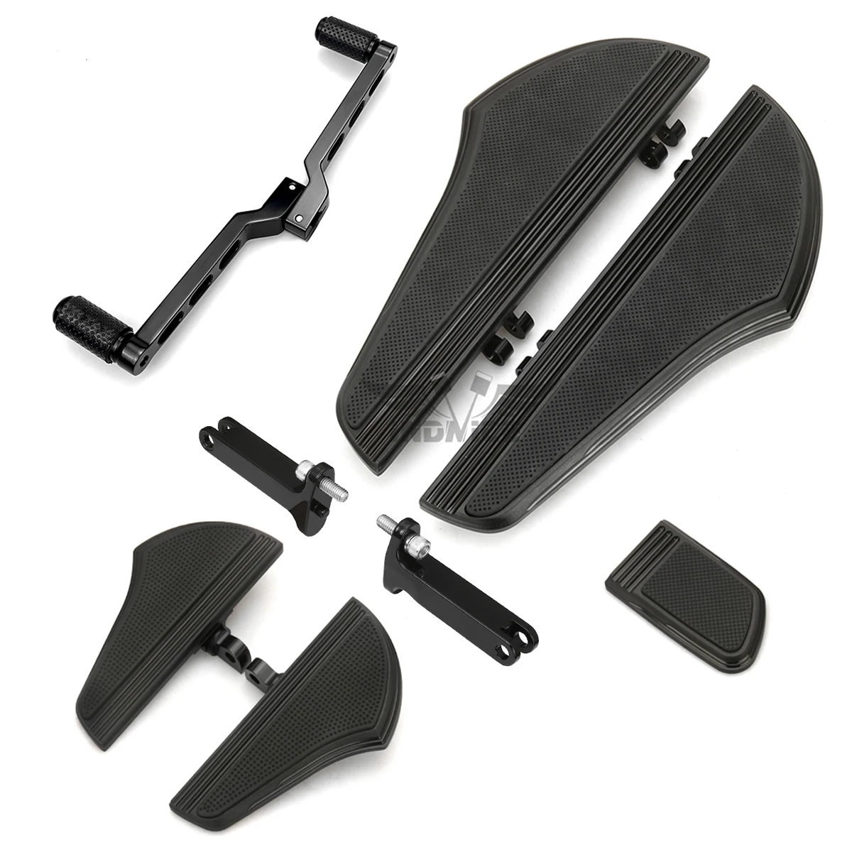 For harley Touring FLT Black Defiance floorboards Heel Toe Shift Levers Standard FLHT FLHRS footboard Special FLHXS 1980-2022