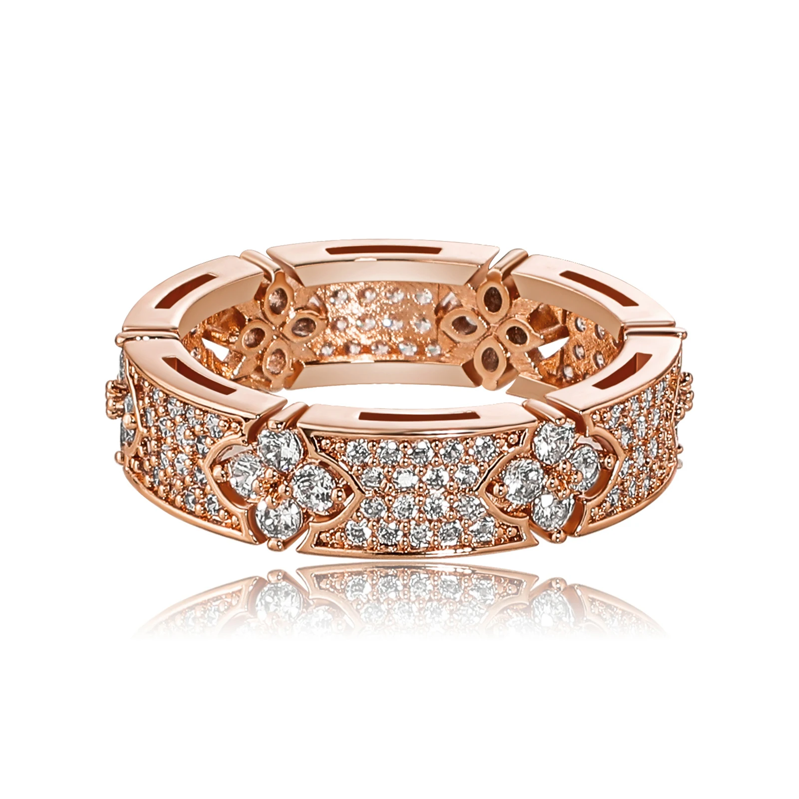 GUCY Fashion Wedding Ring For Women Micro Paved Cubiz Zircon Finger Rings Female Engagement Jewelry Accessories
