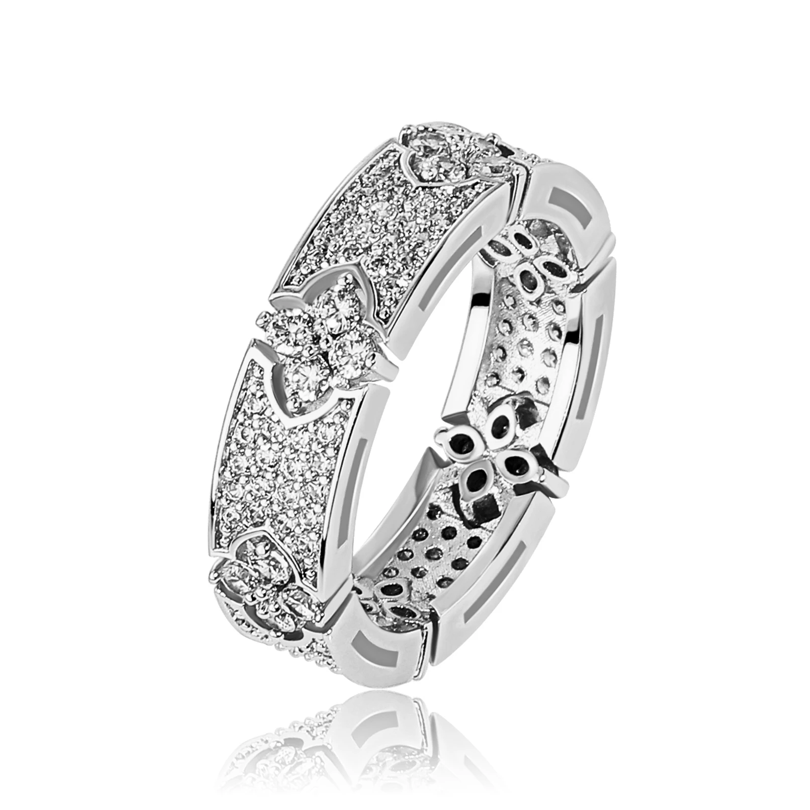 GUCY Fashion Wedding Ring For Women Micro Paved Cubiz Zircon Finger Rings Female Engagement Jewelry Accessories