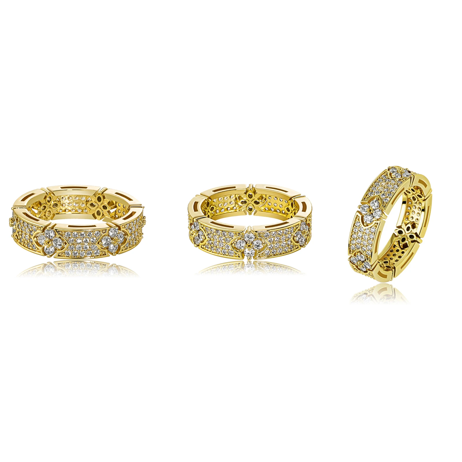 GUCY Fashion Wedding Ring For Women Micro Paved Cubiz Zircon Finger Rings Female Engagement Jewelry Accessories