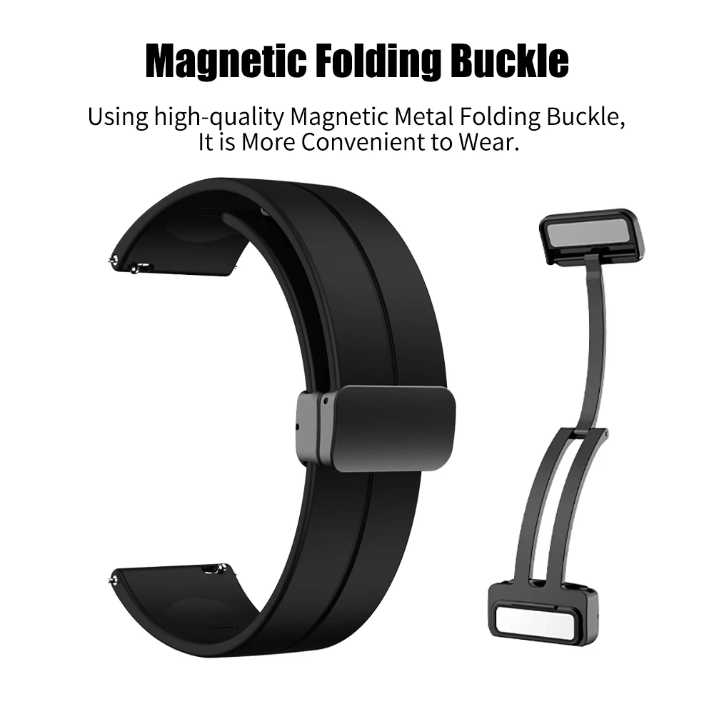 Strap For Amazfit GTS 3/4/2/2e/GTS 2 mini/GTR 4/2/3/pro/stratos/47mm 20mm 22mm Magnetic Buckle bracelet correa Amazfit bip band