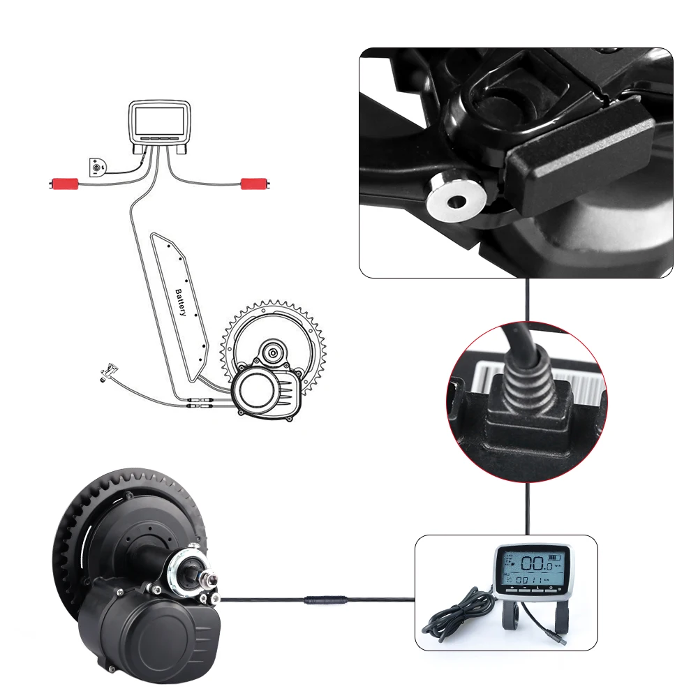 Hydraulic Brake Sensors For Tongsheng TSDZ2 TSDZ2B Mid-Motor Kits 250W 350W 500W E-Bike Power Off Cable