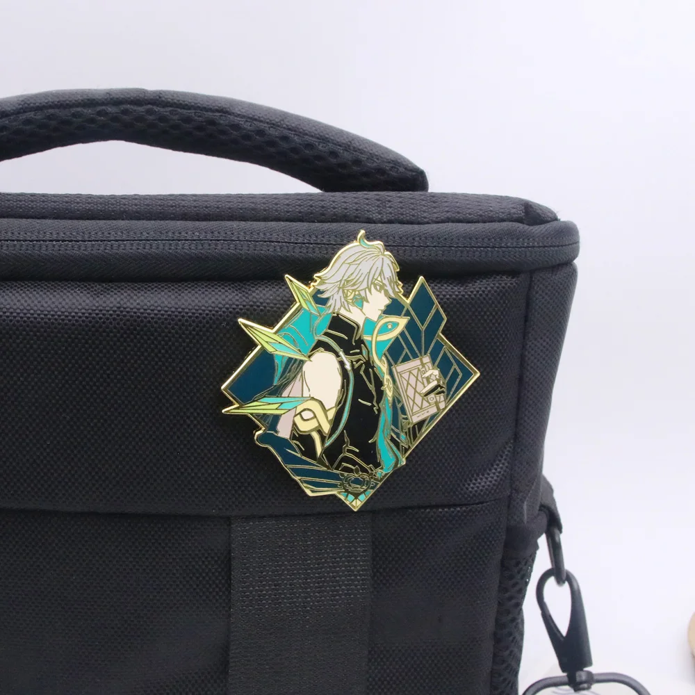 Alhaitham Enamel Pins Brooch Zhongli Xiao Venti Figure Brooches Metal Badge Button Collection Souvenir Jewelry