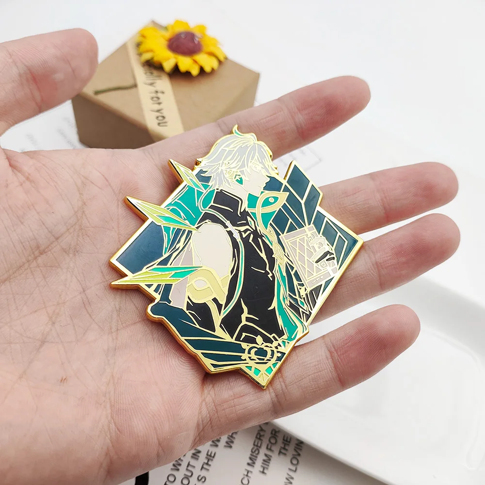 Alhaitham Enamel Pins Brooch Zhongli Xiao Venti Figure Brooches Metal Badge Button Collection Souvenir Jewelry