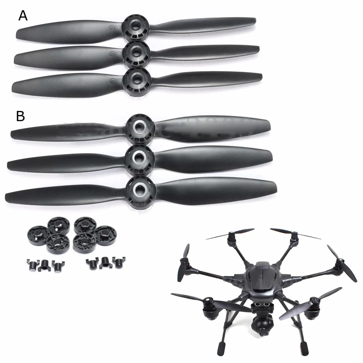 6Pcs Propellers A B Blades Props CWX3 CCWX3 Accessory Propeller Blades For Yuneec Typhoon H 480 Drone Replacement Repair Part