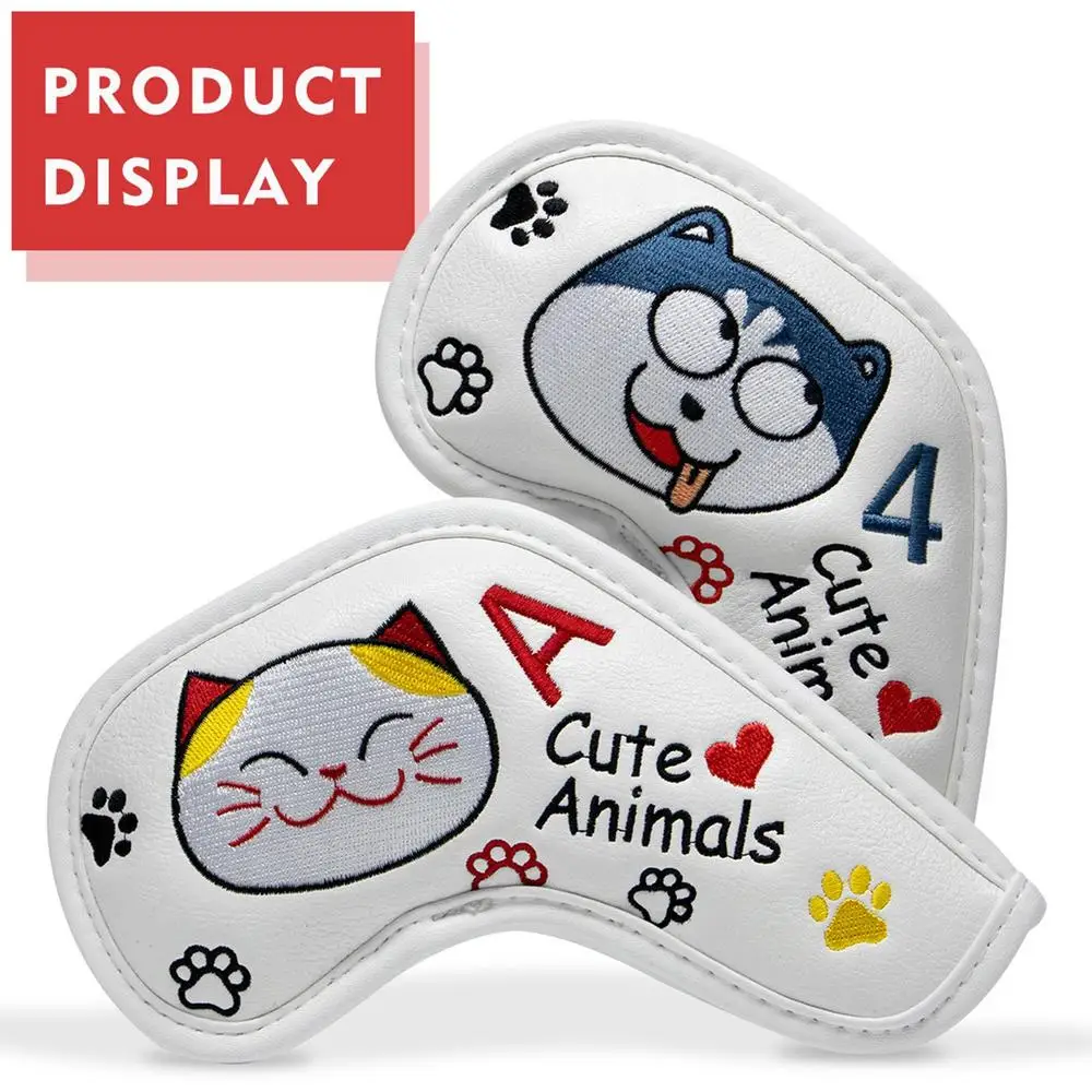 Golf Club Cover Cute And Fun Animal Embroidery Golf Head Covers Cute Animal Embroidery Golf Putter Cover For Golf Lover