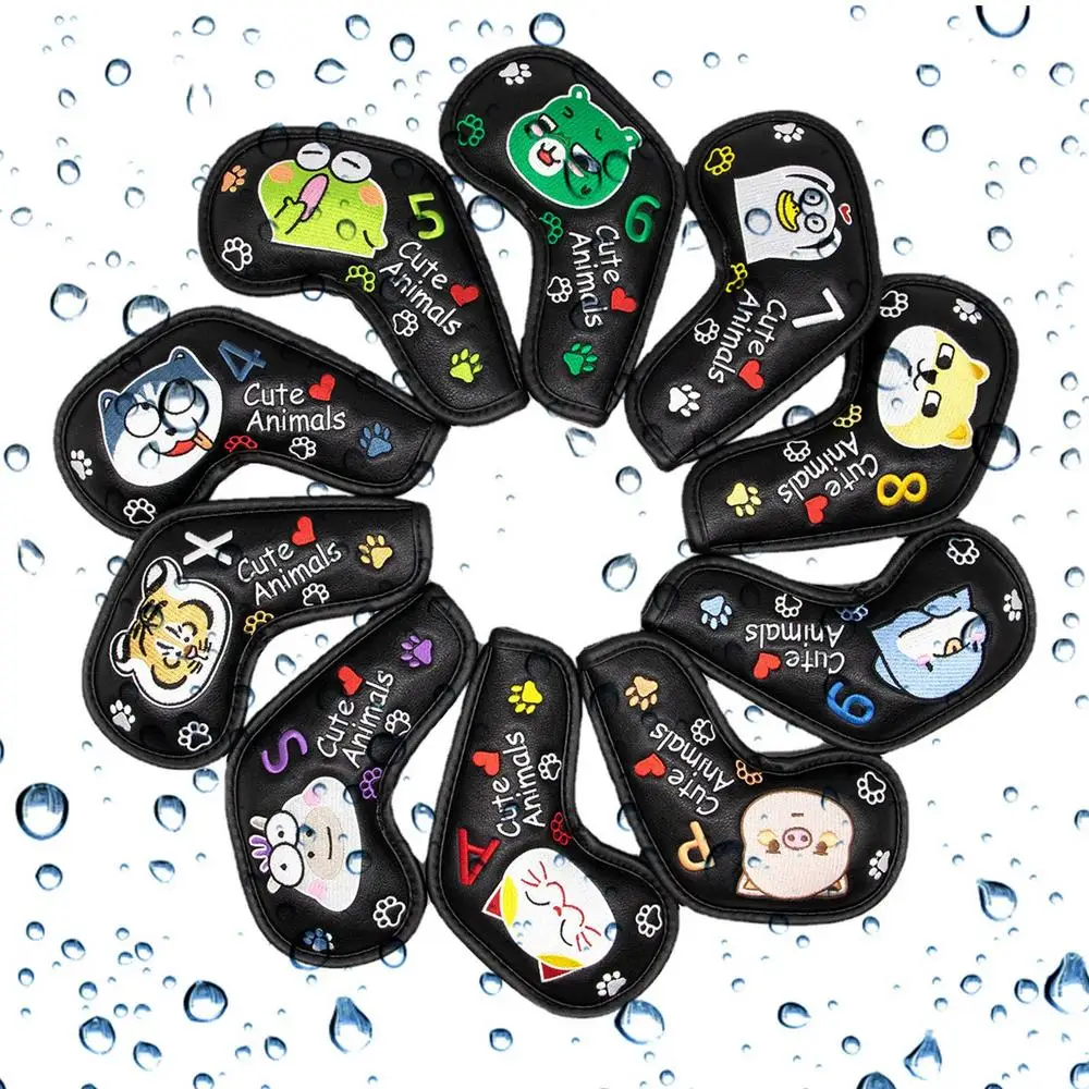 Golf Club Cover Cute And Fun Animal Embroidery Golf Head Covers Cute Animal Embroidery Golf Putter Cover For Golf Lover