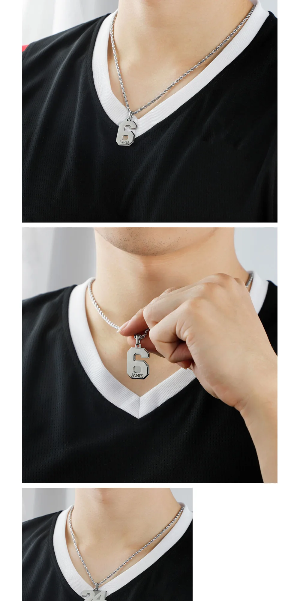 DUOYING Personalized Number Chain Sports Fans Pendant Soccer Football Basketball Name Engraved Custom Necklace