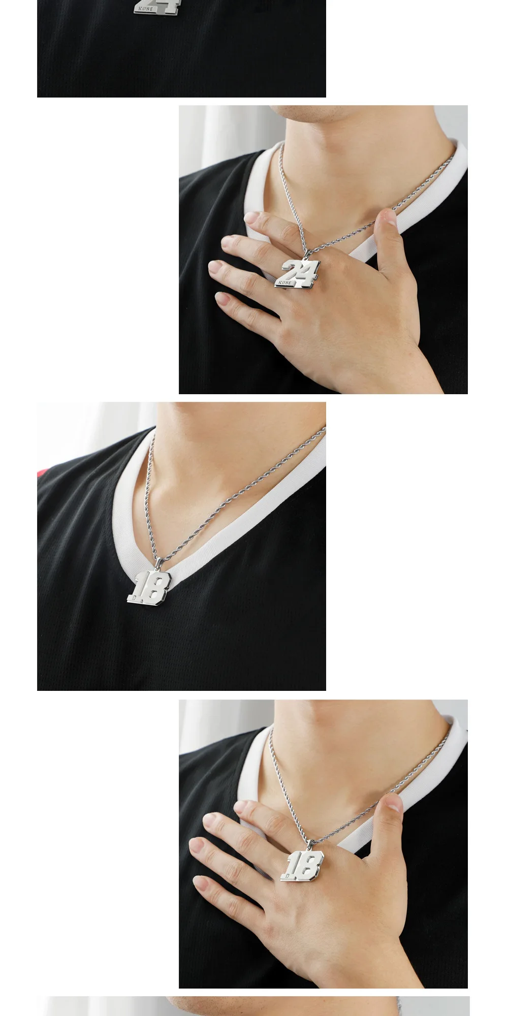 DUOYING Personalized Number Chain Sports Fans Pendant Soccer Football Basketball Name Engraved Custom Necklace
