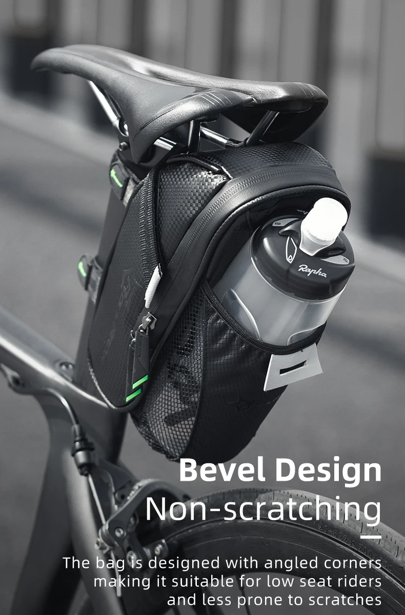 ROCKBROS Rainproof Bike Saddle Bag Bicycle Rear Bags With Water Bottle Pocket Bicycle Reflective Pouch Back Seat Tail Bag