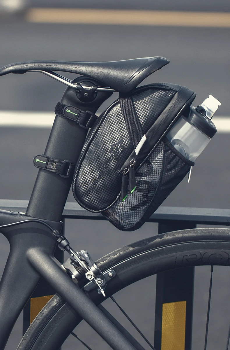 ROCKBROS Rainproof Bike Saddle Bag Bicycle Rear Bags With Water Bottle Pocket Bicycle Reflective Pouch Back Seat Tail Bag