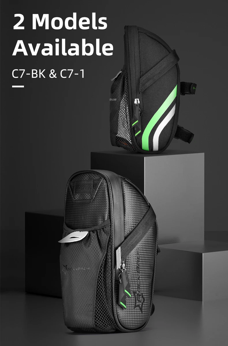 ROCKBROS Rainproof Bike Saddle Bag Bicycle Rear Bags With Water Bottle Pocket Bicycle Reflective Pouch Back Seat Tail Bag