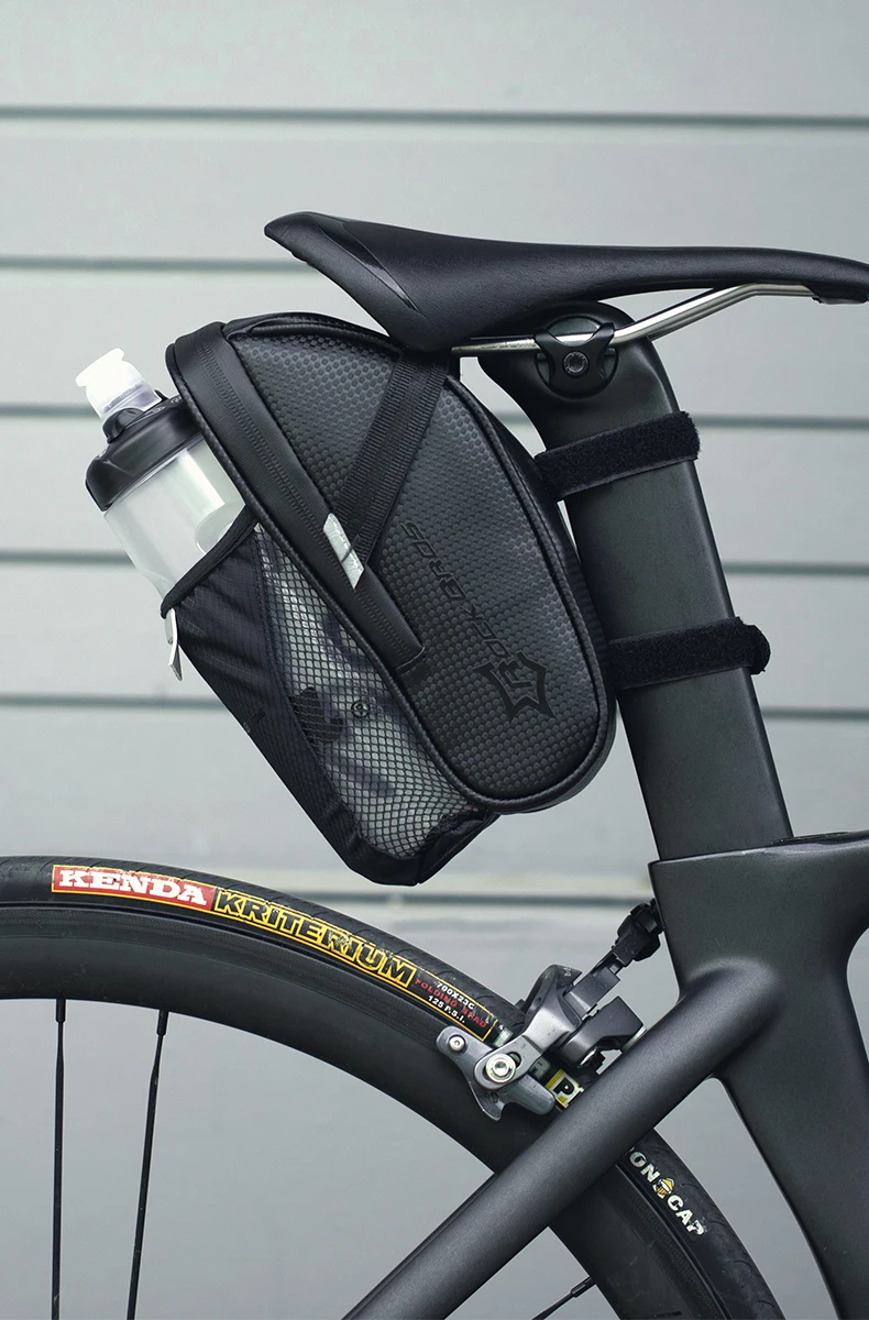 ROCKBROS Rainproof Bike Saddle Bag Bicycle Rear Bags With Water Bottle Pocket Bicycle Reflective Pouch Back Seat Tail Bag