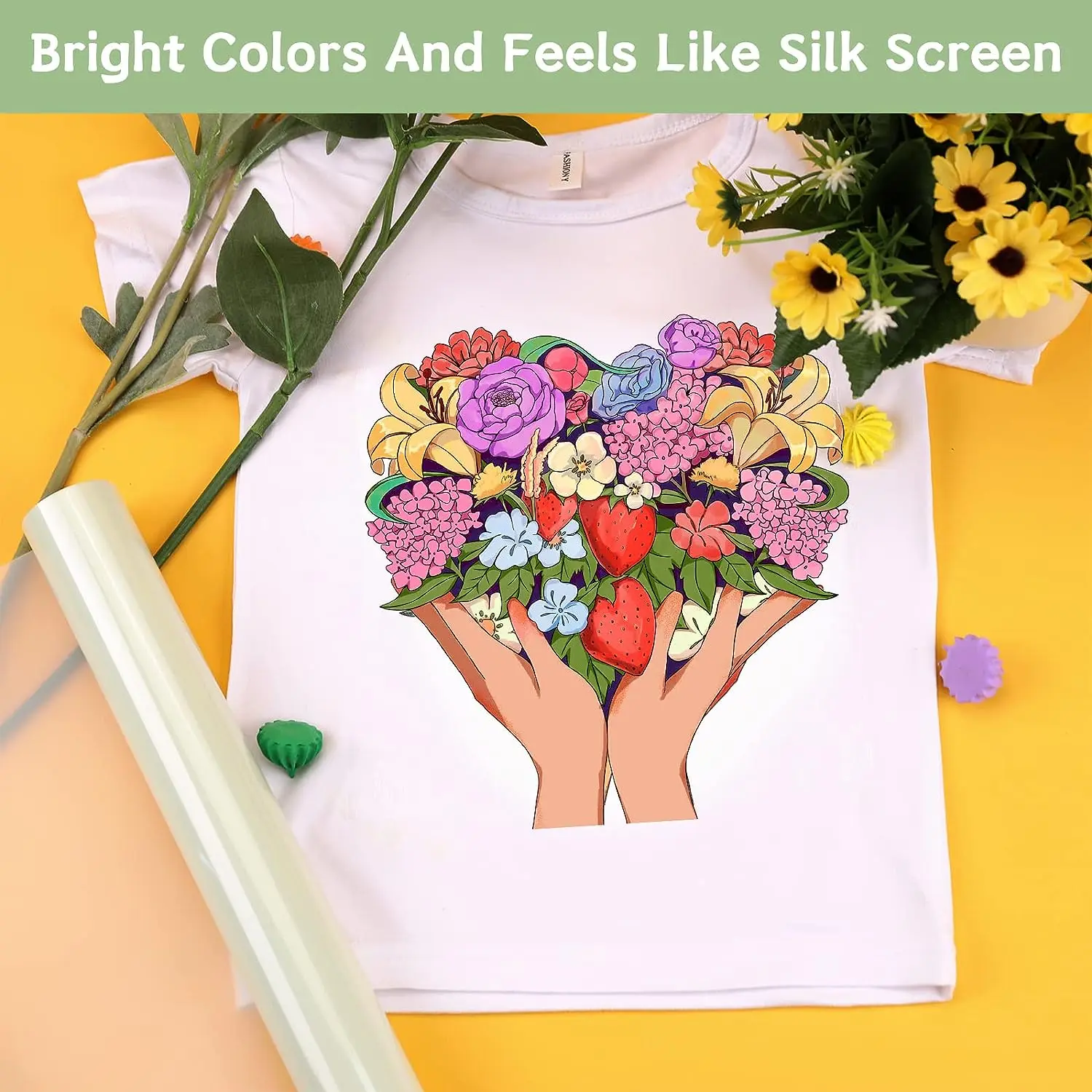 HTVRONT 12"X20ft Matte Sublimation HTV Vinyl for Light-Colored Shirts Clear Heat Transfer Vinyl for Sublimation Cotton Fabric