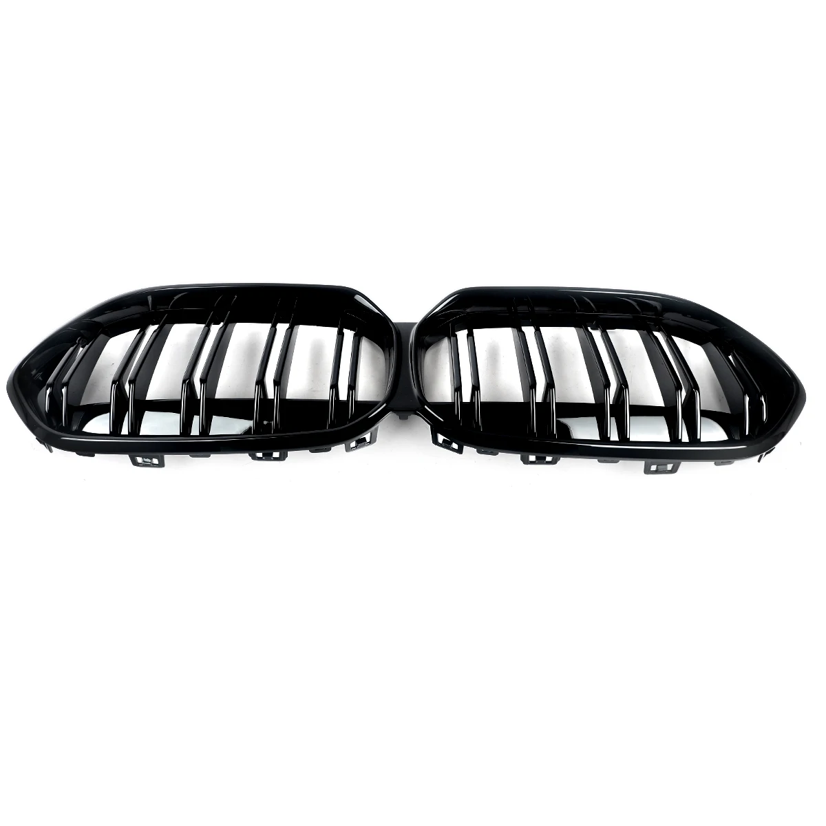 For BMW F44 220i Gran Coupe 2020-2022 Dual Slats Front Bumper Grille Gloss Black