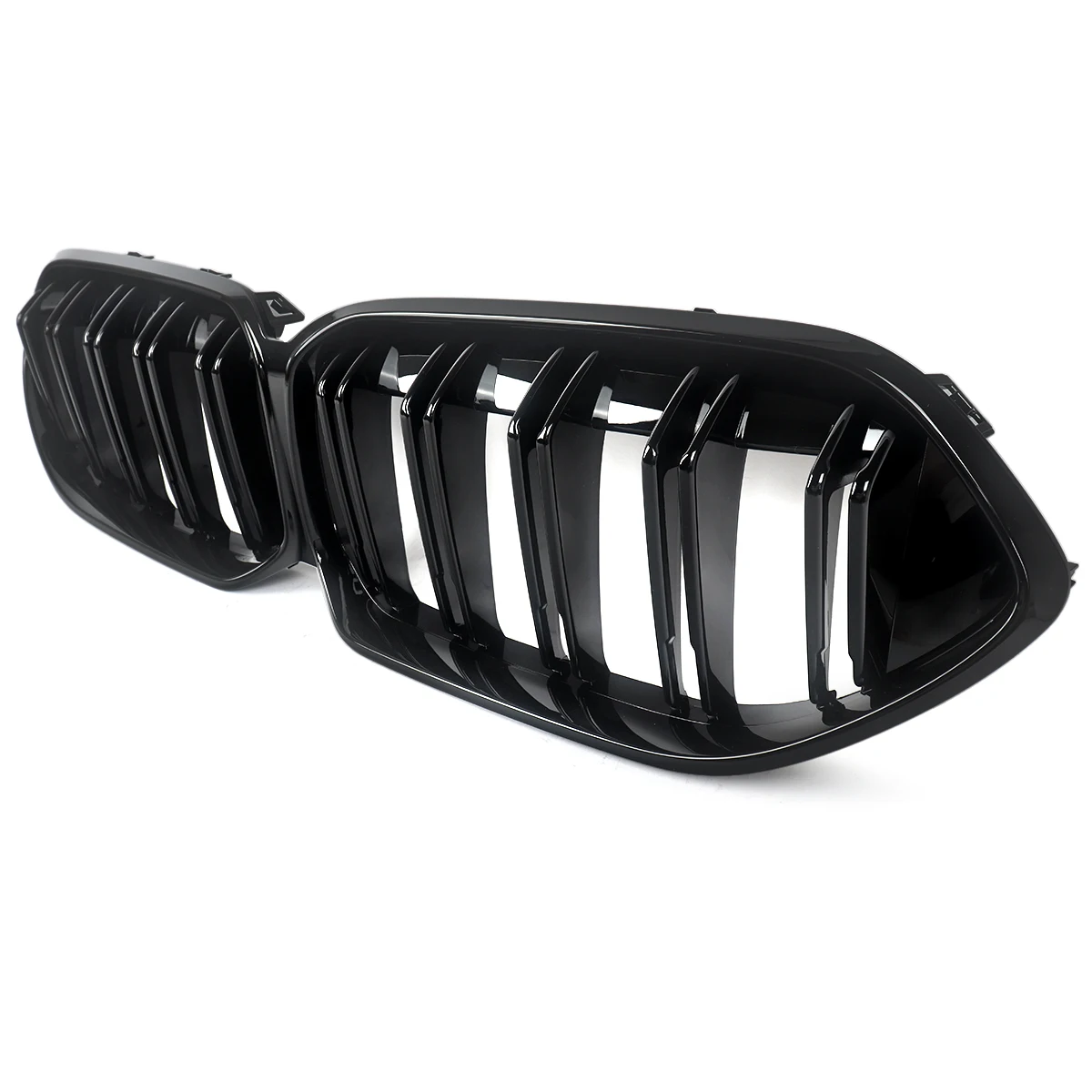 For BMW F44 220i Gran Coupe 2020-2022 Dual Slats Front Bumper Grille Gloss Black