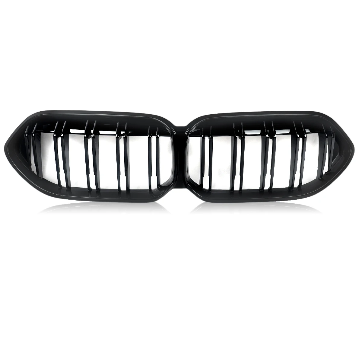 For BMW F44 220i Gran Coupe 2020-2022 Dual Slats Front Bumper Grille Gloss Black