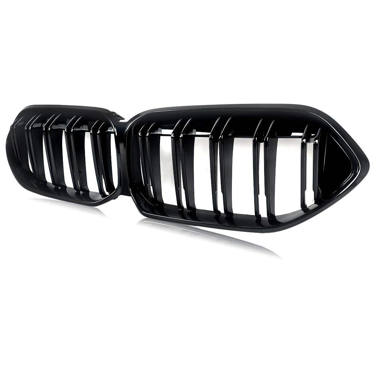 For BMW F44 220i Gran Coupe 2020-2022 Dual Slats Front Bumper Grille Gloss Black