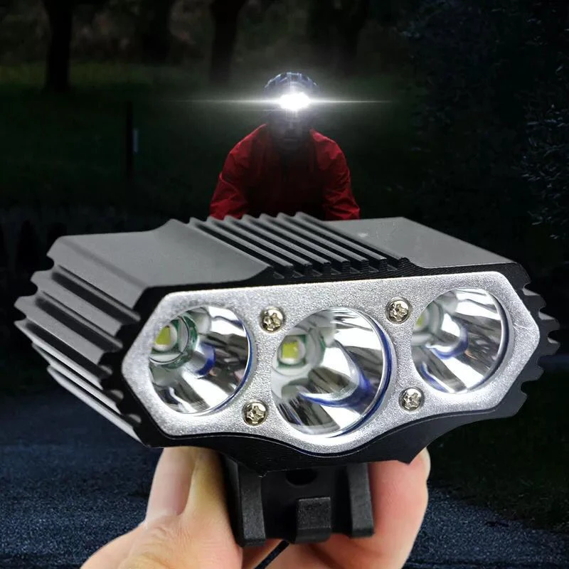 New T6 LED Bike Light 12000 Lm 3 x XML 3 Modes Bicycle Lamp Headlight Cycling Torch bike light led flashlight Accessories