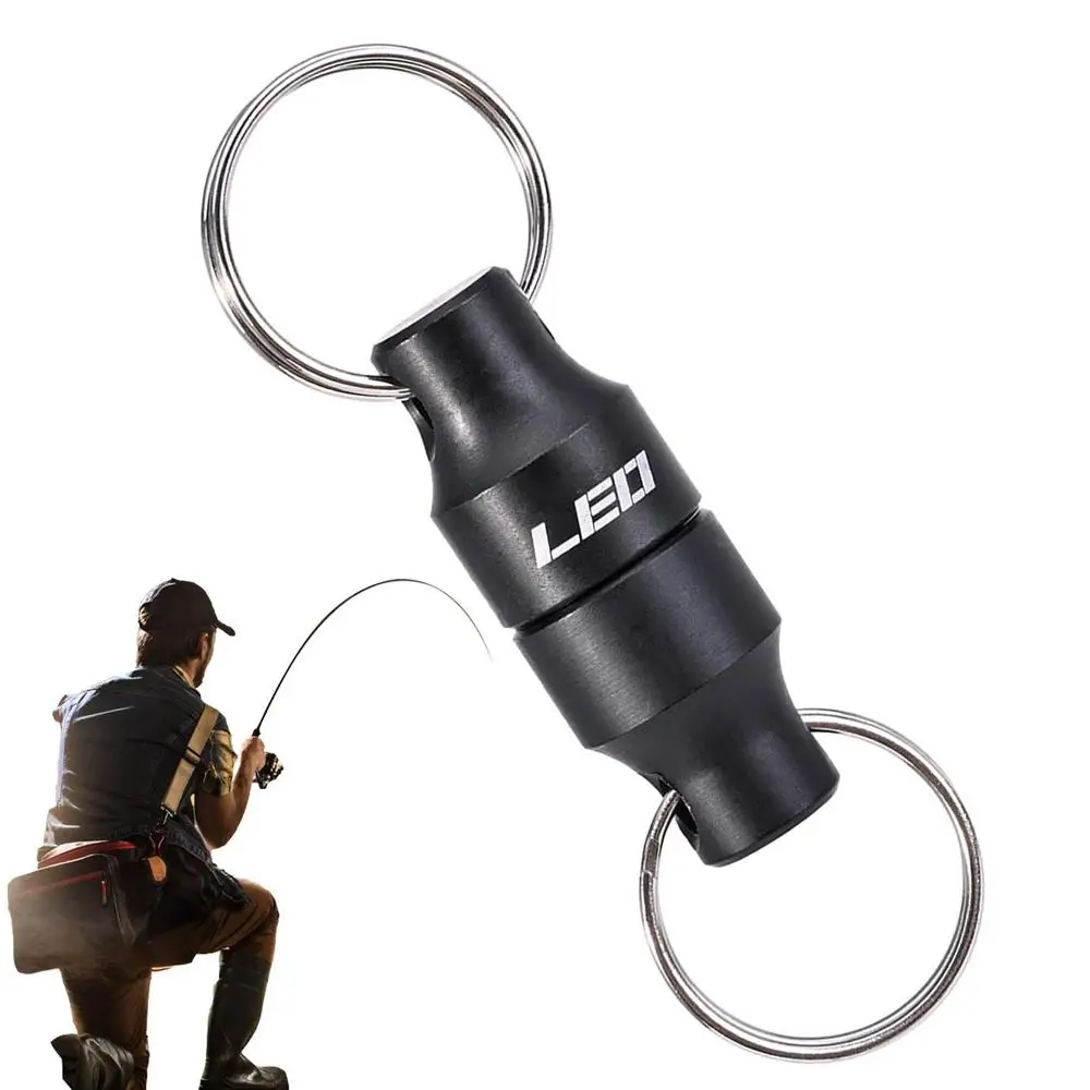 Fly Fishing Retractor Fishing Net Holder Fishing Retractor Net Release Keeper With Carabiner Alloy Magnet Clip Holder Fly