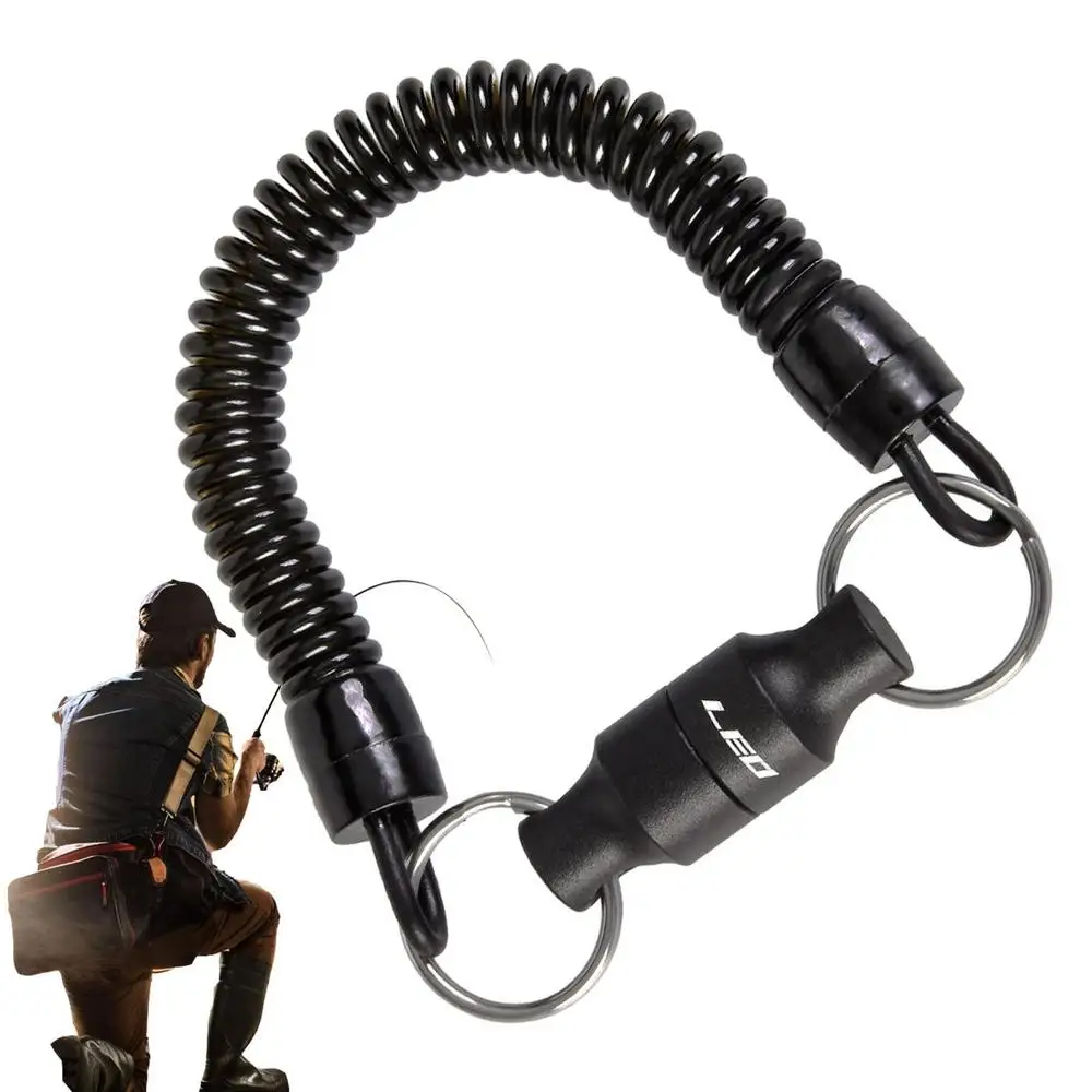 Fly Fishing Retractor Fishing Net Holder Fishing Retractor Net Release Keeper With Carabiner Alloy Magnet Clip Holder Fly