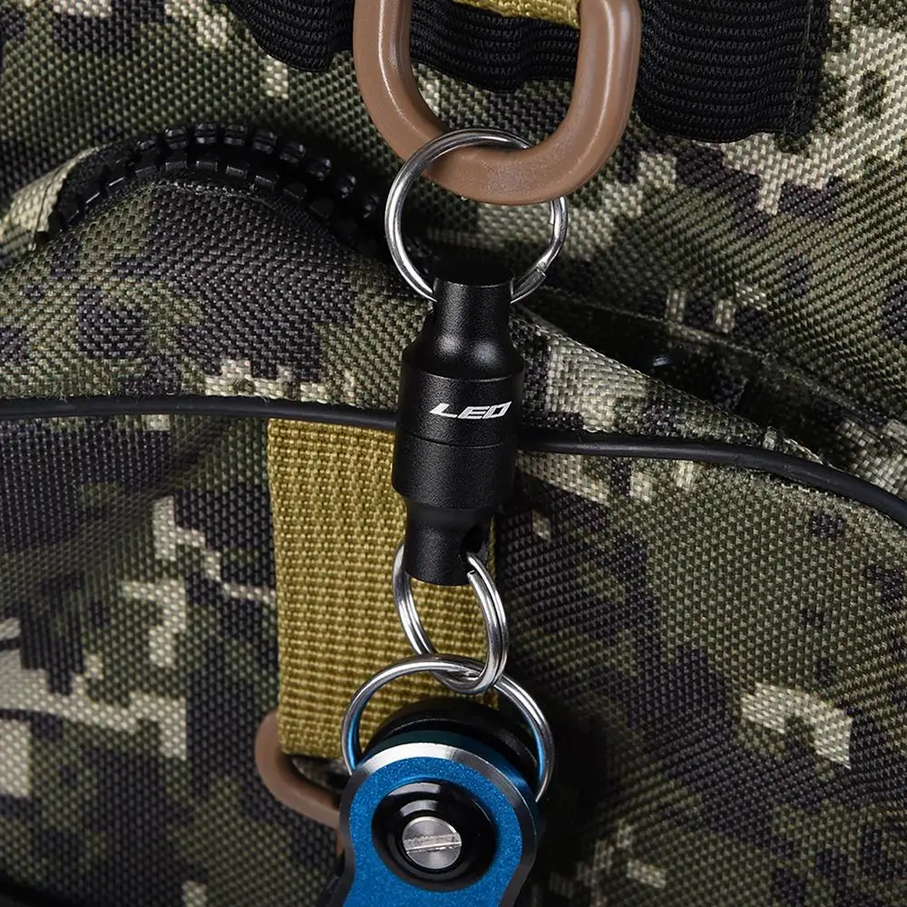 Fly Fishing Retractor Fishing Net Holder Fishing Retractor Net Release Keeper With Carabiner Alloy Magnet Clip Holder Fly