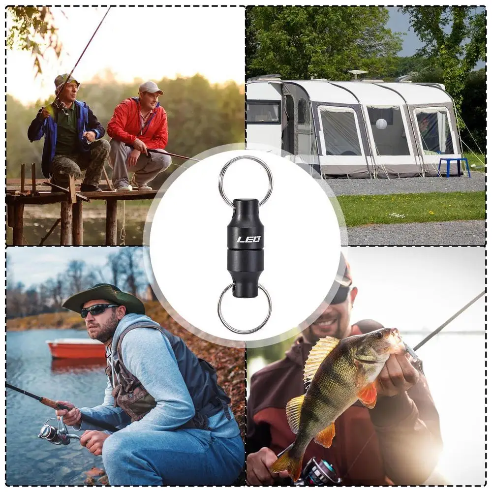 Fly Fishing Retractor Fishing Net Holder Fishing Retractor Net Release Keeper With Carabiner Alloy Magnet Clip Holder Fly
