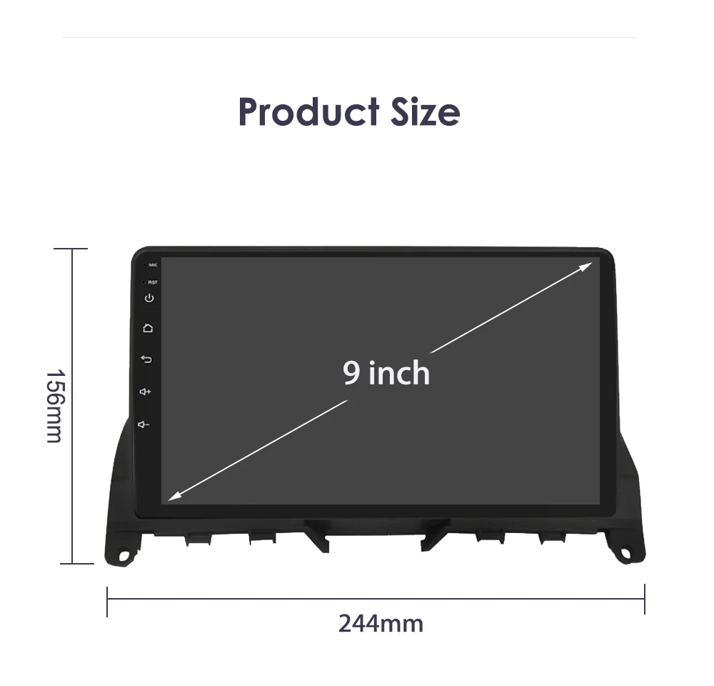 Hizpo Android Car Multimedia For Mercedes Benz C-Class W204 S204 2007-2010 Player Radio Navigation Stereo Carplay Autoradio GPS
