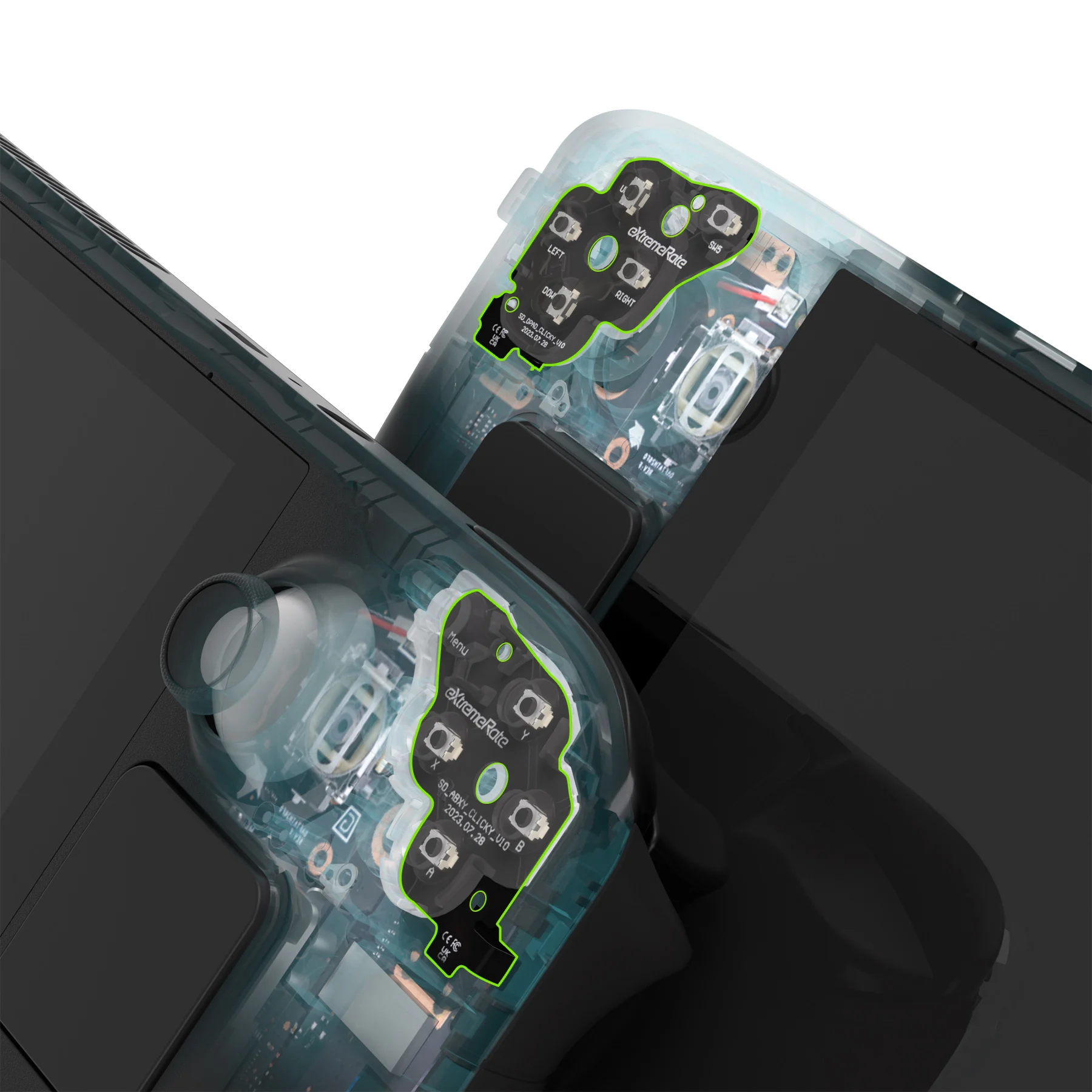 eXtremeRate Face Clicky Kit for Steam Deck LCD Handheld Console, Custom Dpad View A B X Y Menu Keys Face Button Mouse Clicky Kit