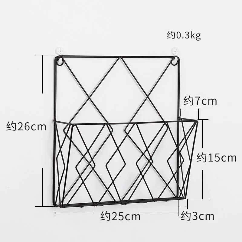 Wall Newspaper Magazine Racks Nordic Metal Iron Wall Hanging Holder Book Shelf Storage Organizer DIY Home Storage Decoration