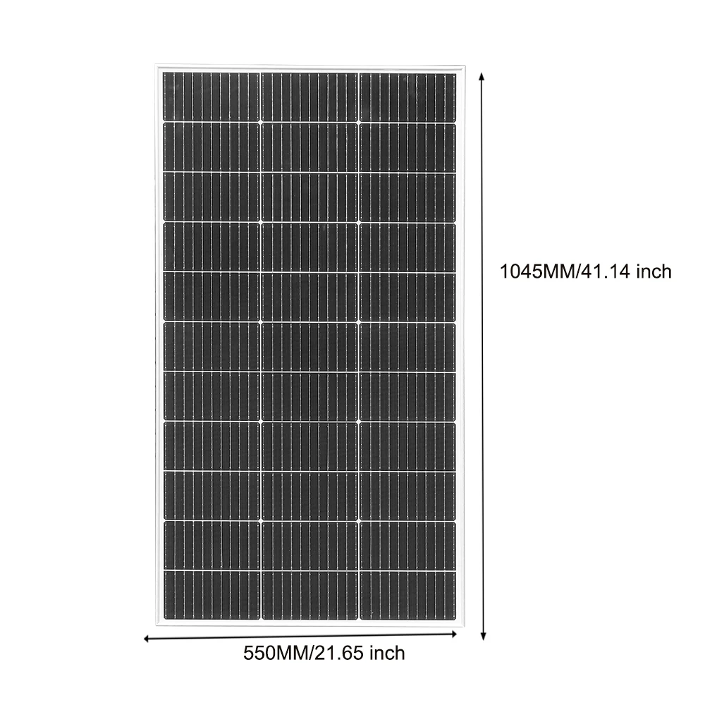 120W 240W 360W 480W Tempered Glass Solar Panel Rigid Painel 12V 1-4pcs Windproof Anti-snow Anti-hail PV Panels Solar System