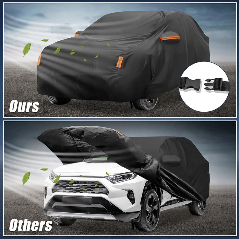 UXCELL Car Cover for Toyota Camry 2007-2022 210D-PU Oxford Outdoor Full Car Cover All Weather Waterproof Protection