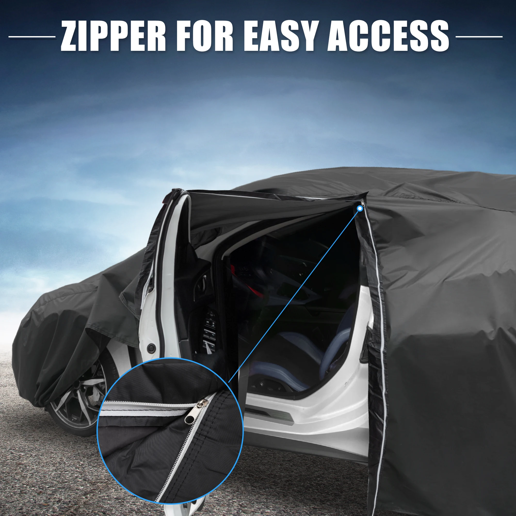 UXCELL Car Cover for Toyota Camry 2007-2022 210D-PU Oxford Outdoor Full Car Cover All Weather Waterproof Protection