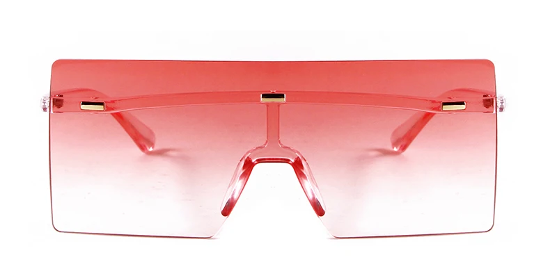 SORVINO Rimless Oversized Square Sunglasses Fashion Women Shades UV400 Vintage Flat Top One Piece Gradient Lens Sun Glasses