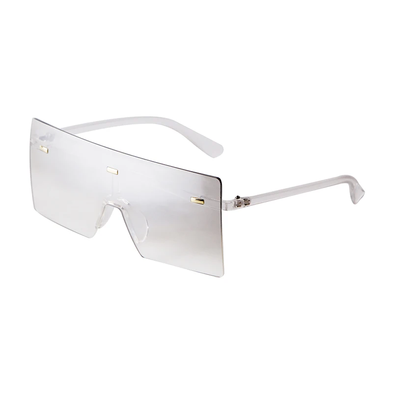 SORVINO Rimless Oversized Square Sunglasses Fashion Women Shades UV400 Vintage Flat Top One Piece Gradient Lens Sun Glasses