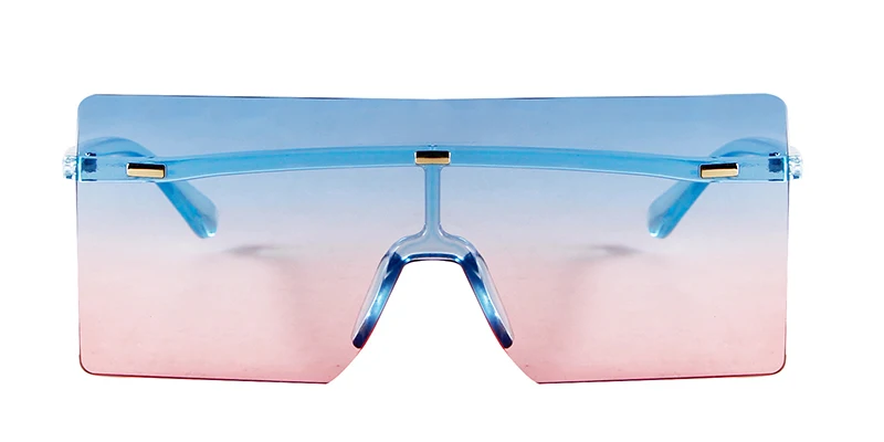 SORVINO Rimless Oversized Square Sunglasses Fashion Women Shades UV400 Vintage Flat Top One Piece Gradient Lens Sun Glasses