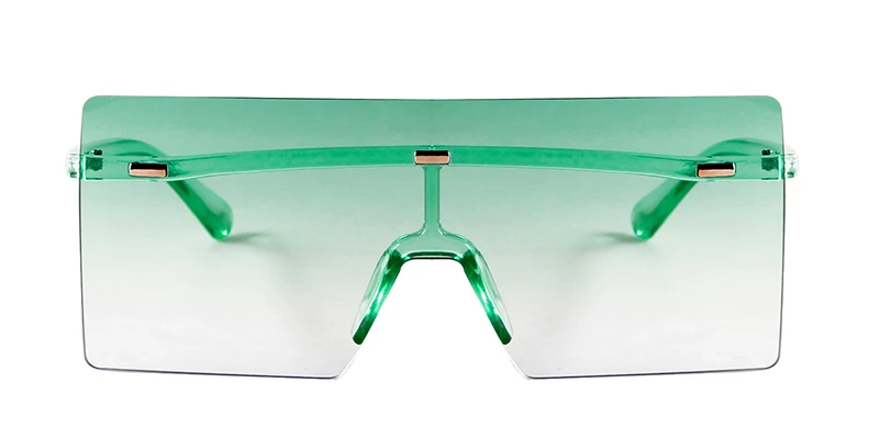 SORVINO Rimless Oversized Square Sunglasses Fashion Women Shades UV400 Vintage Flat Top One Piece Gradient Lens Sun Glasses