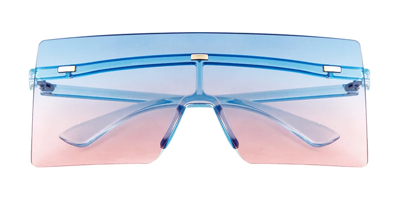 SORVINO Rimless Oversized Square Sunglasses Fashion Women Shades UV400 Vintage Flat Top One Piece Gradient Lens Sun Glasses