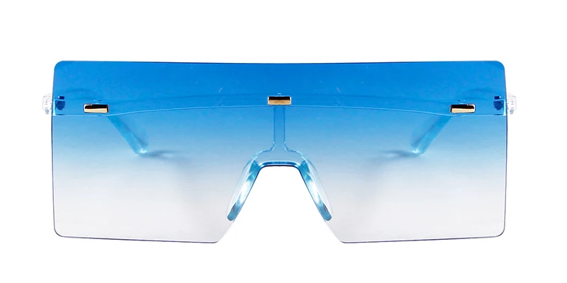 SORVINO Rimless Oversized Square Sunglasses Fashion Women Shades UV400 Vintage Flat Top One Piece Gradient Lens Sun Glasses