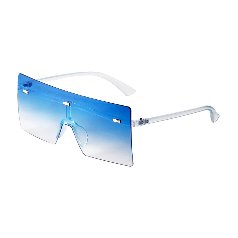 SORVINO Rimless Oversized Square Sunglasses Fashion Women Shades UV400 Vintage Flat Top One Piece Gradient Lens Sun Glasses