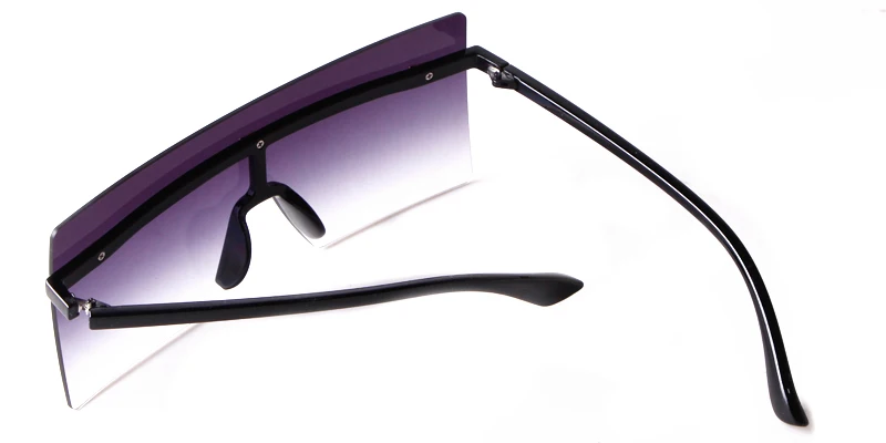 SORVINO Rimless Oversized Square Sunglasses Fashion Women Shades UV400 Vintage Flat Top One Piece Gradient Lens Sun Glasses