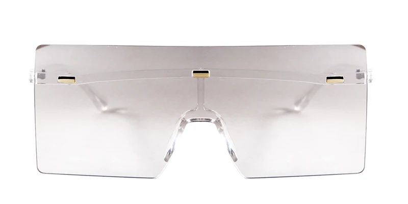 SORVINO Rimless Oversized Square Sunglasses Fashion Women Shades UV400 Vintage Flat Top One Piece Gradient Lens Sun Glasses