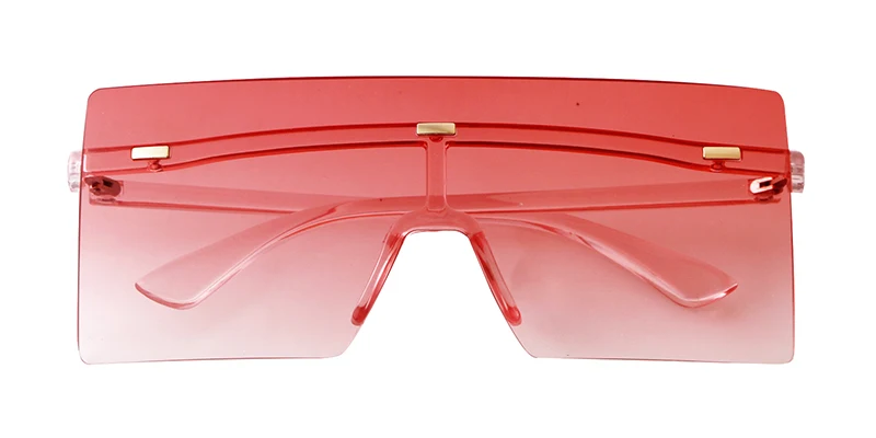 SORVINO Rimless Oversized Square Sunglasses Fashion Women Shades UV400 Vintage Flat Top One Piece Gradient Lens Sun Glasses