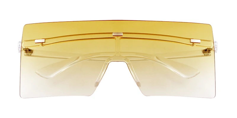SORVINO Rimless Oversized Square Sunglasses Fashion Women Shades UV400 Vintage Flat Top One Piece Gradient Lens Sun Glasses