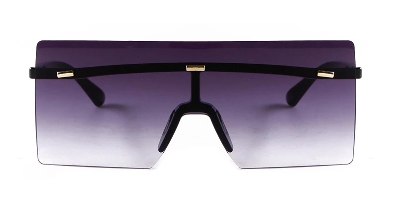 SORVINO Rimless Oversized Square Sunglasses Fashion Women Shades UV400 Vintage Flat Top One Piece Gradient Lens Sun Glasses