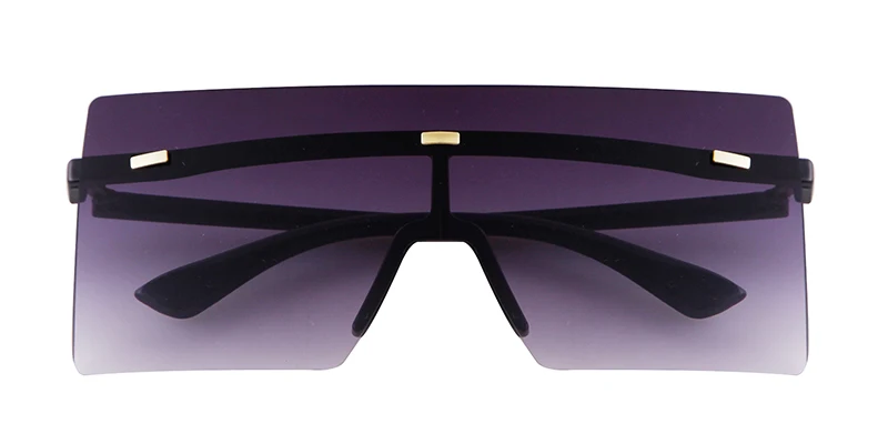 SORVINO Rimless Oversized Square Sunglasses Fashion Women Shades UV400 Vintage Flat Top One Piece Gradient Lens Sun Glasses